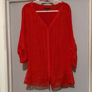 Elegant Orange Women's Top